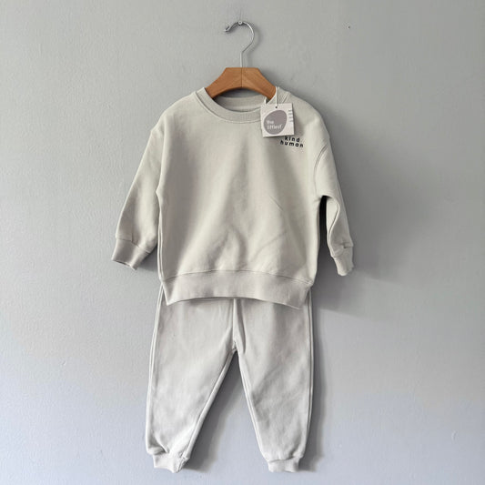 The Littlest / Light grey crew sets / 12-18M - New with tag