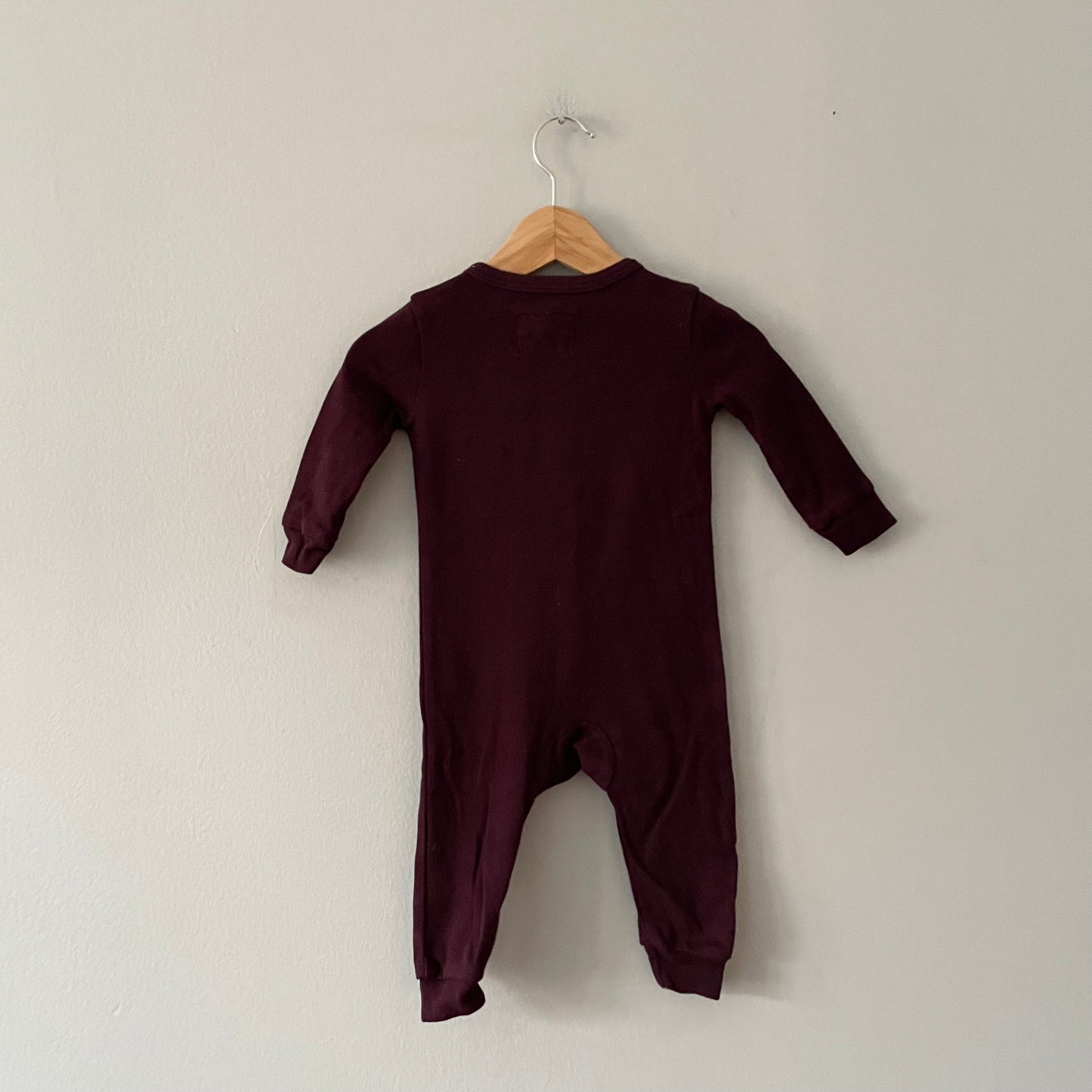 Mini Mioche / Burgundy cotton sleeper / 6-12M