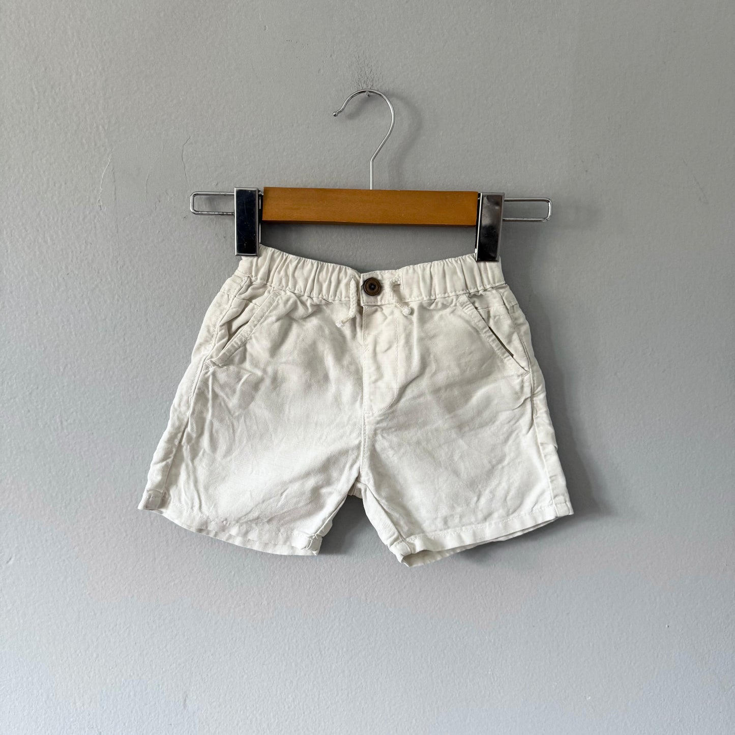 Zara / Short en coton blanc / 18-24M