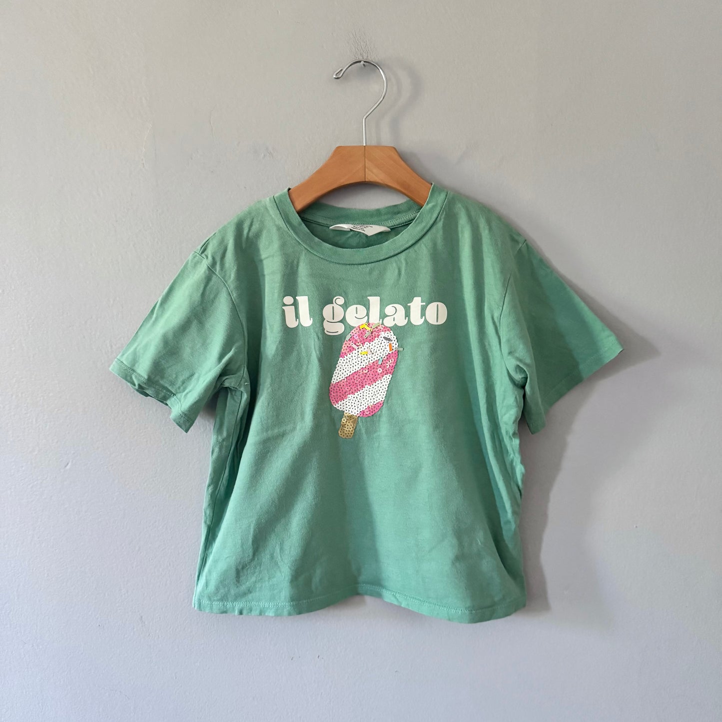 H&M / Green x gelato T-shirt / 4-6Y