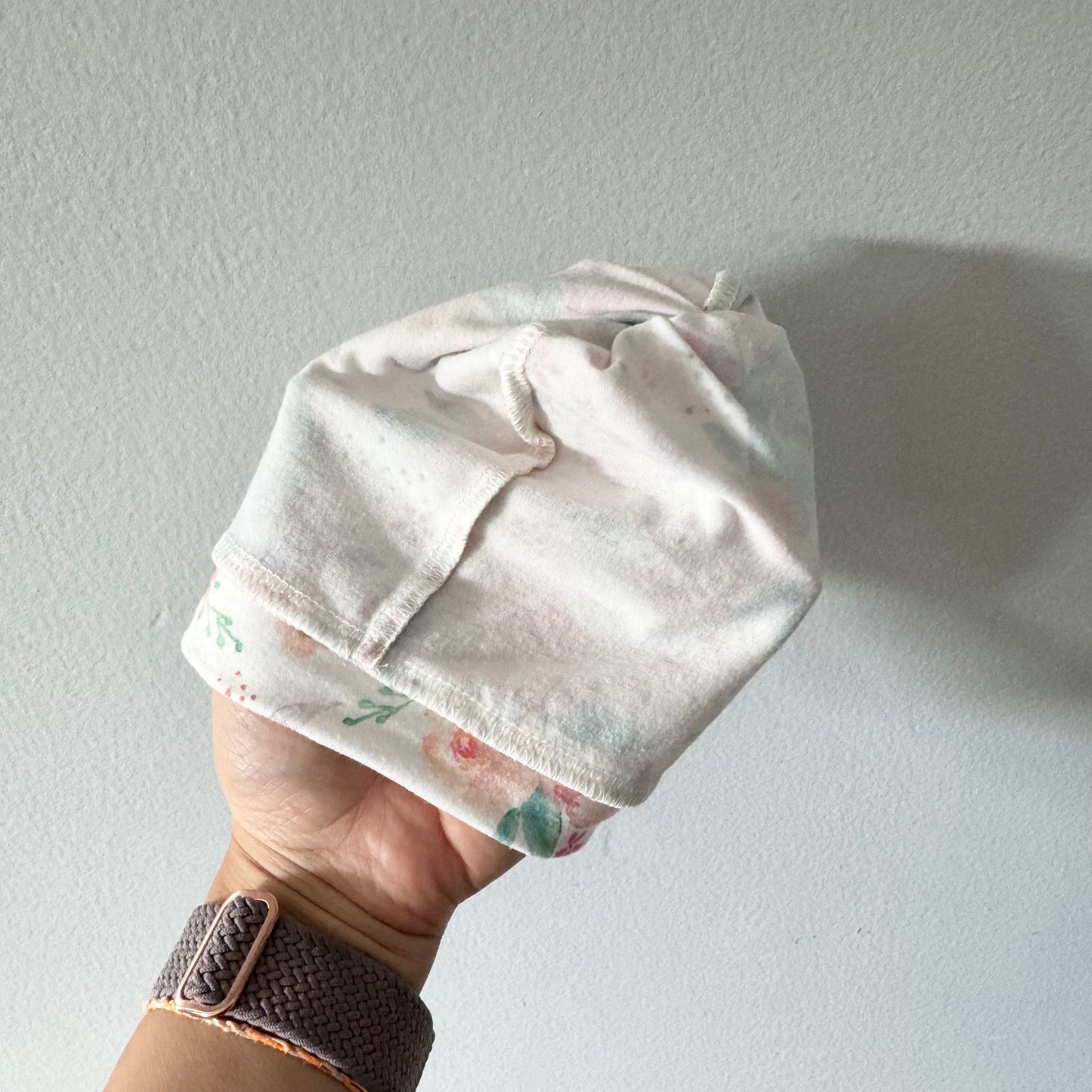 Copper Pearl	/ Floral beanie / 3-6M