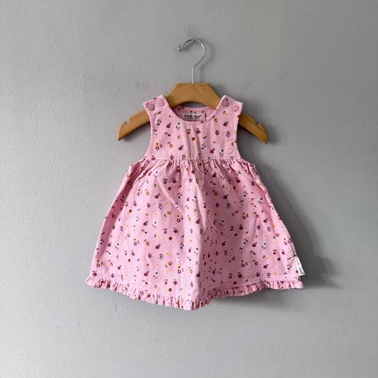 Vintage / Please mum / Pink corduroy dress / 2Y