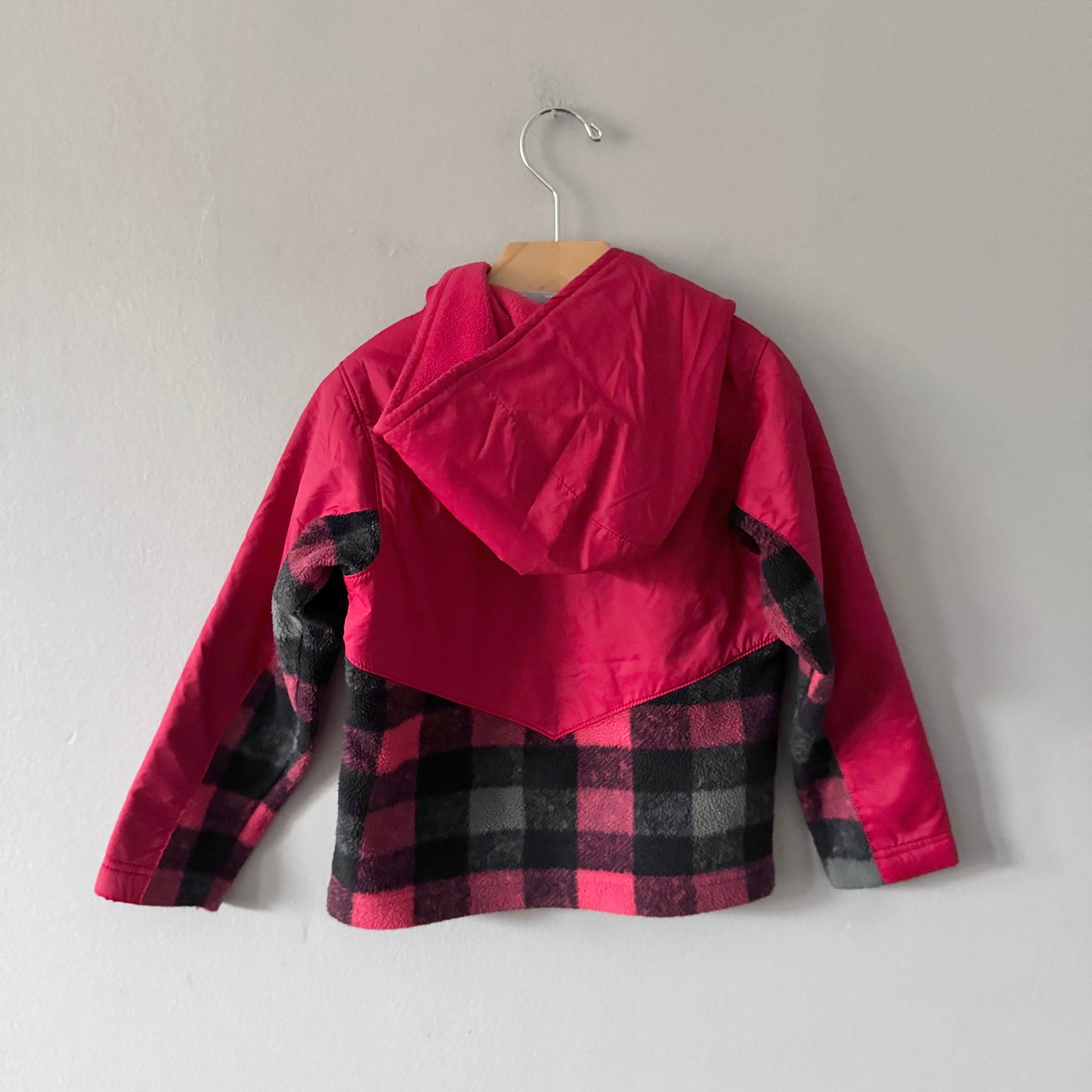 Columbia / Red fleece x nylon jacket / 4T