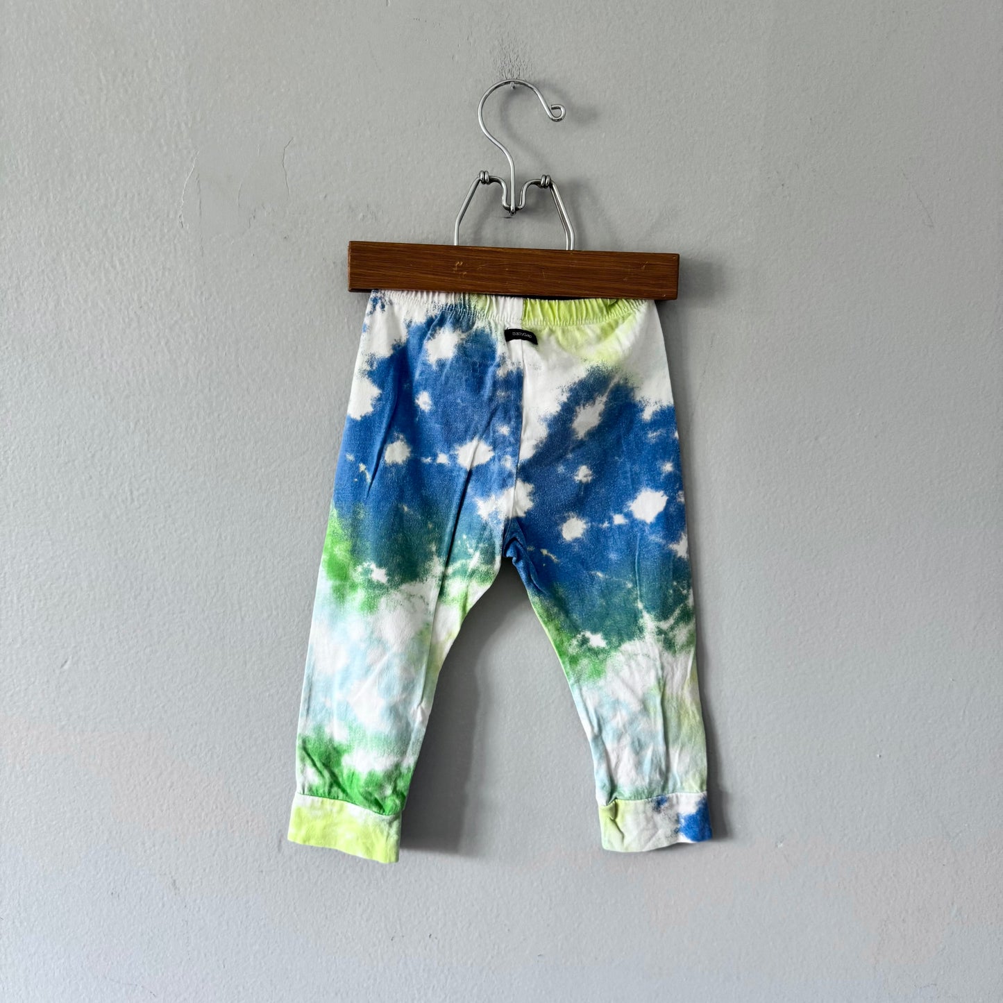 Gap / Pantalon en coton vert et bleu / 18-24 mois
