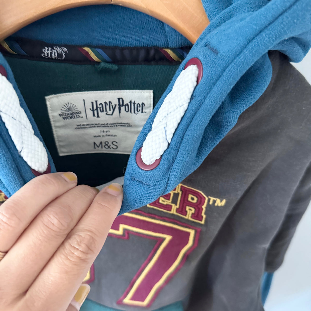 Harry Potter x M&S / Dark grey hoodie / 7-8Y