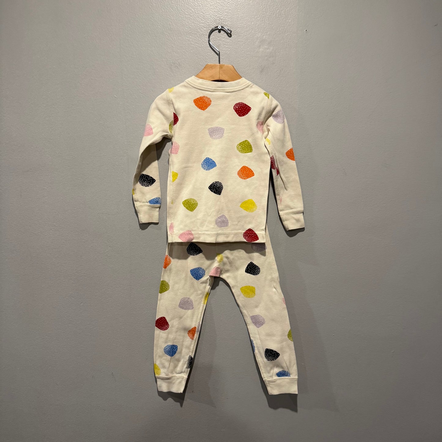Hanna Andersson	/ White x colourful pajama set / 3Y