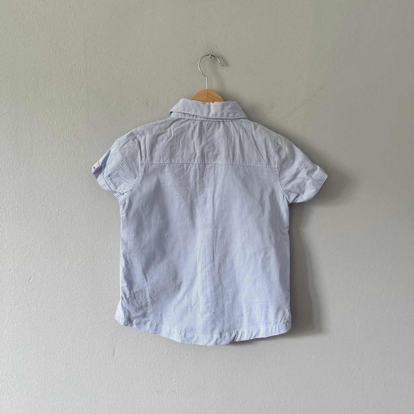 Birdz / Blue x white stripe shirt / 2Y