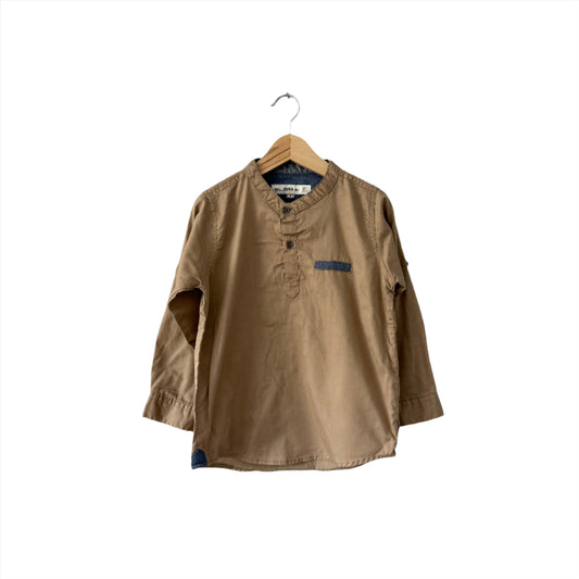 Zara / Brown long sleeve shirt / 5Y