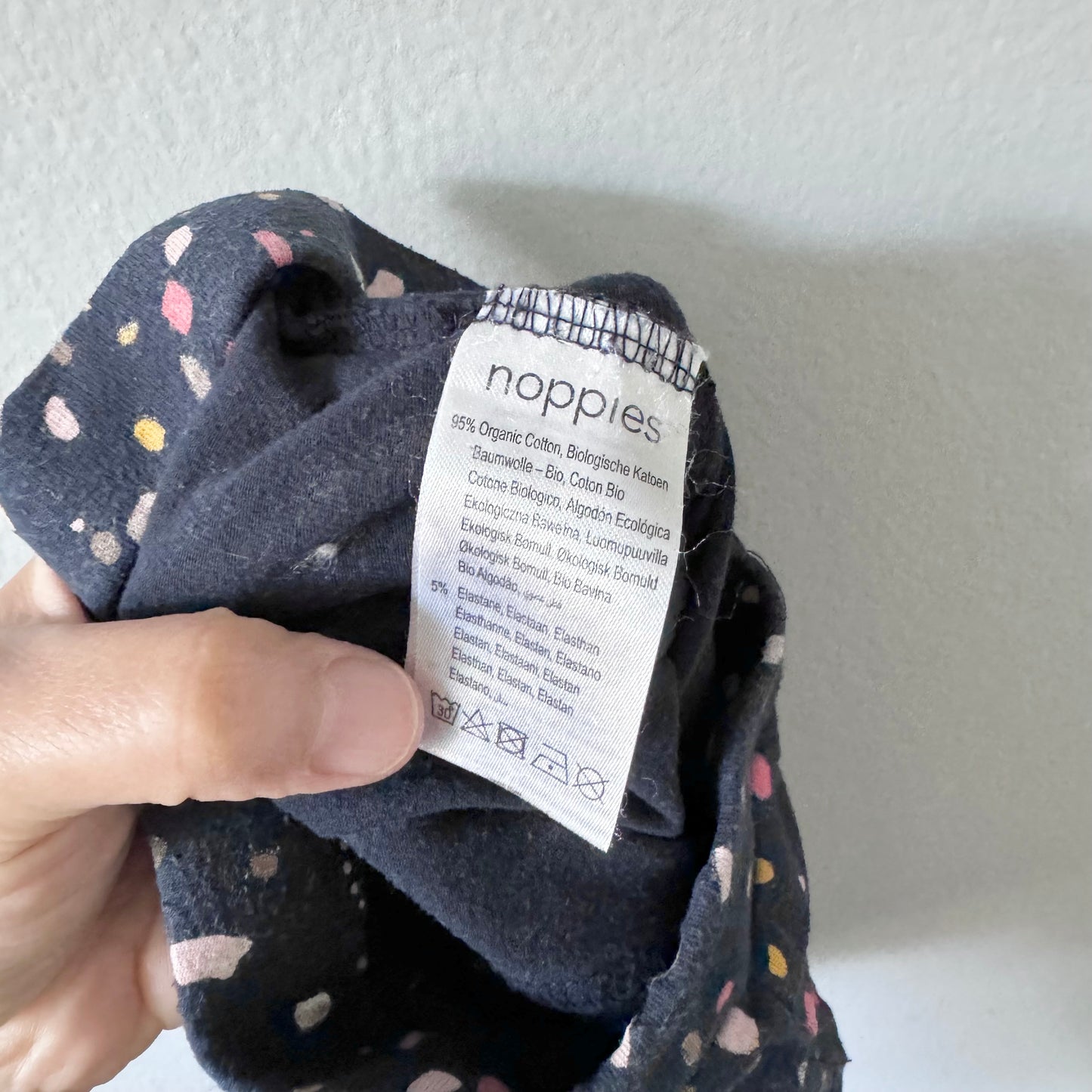 Noppies baby / Black x pebble rock organic cotton pants / 3M