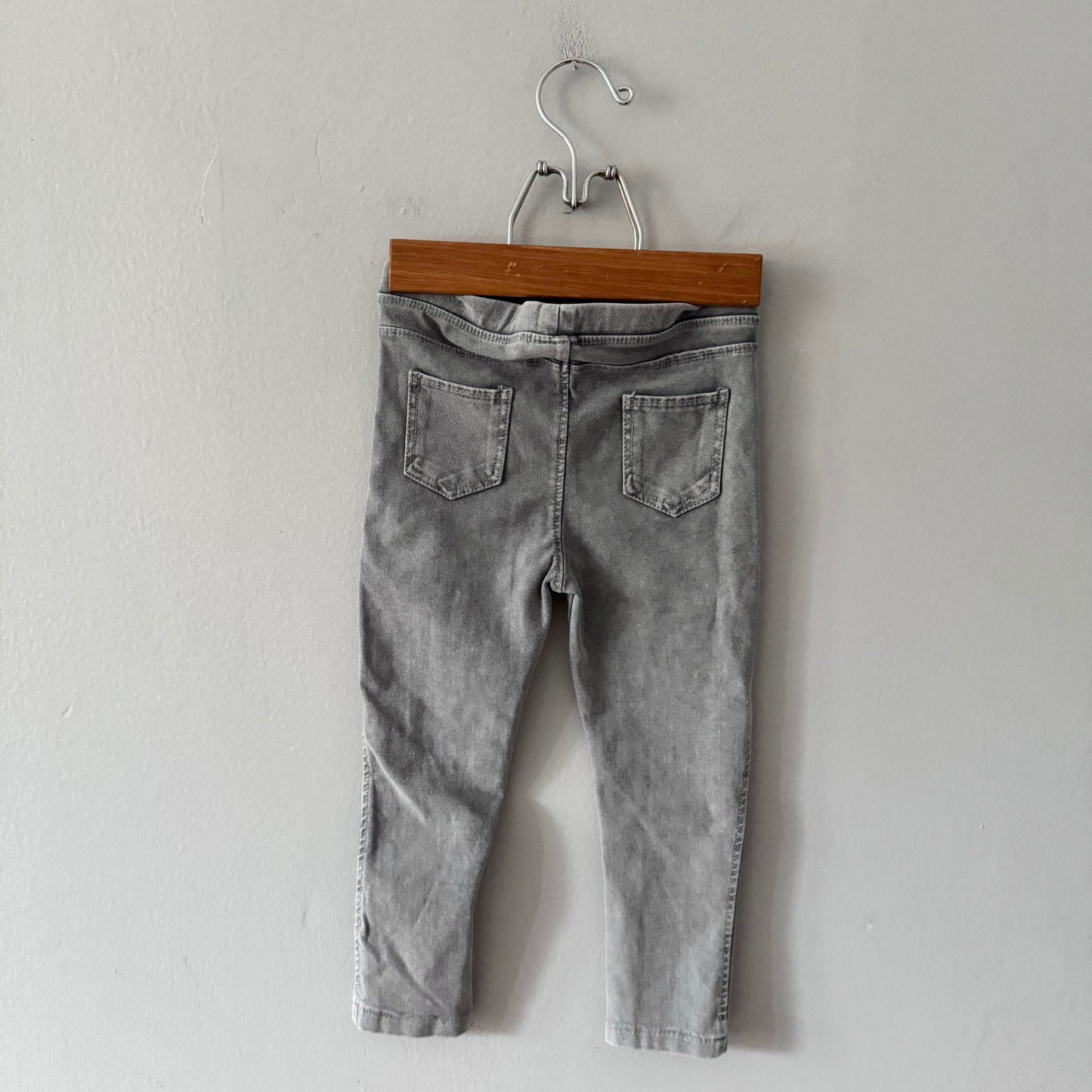 Zara / Grey denim leggings / 2-3Y