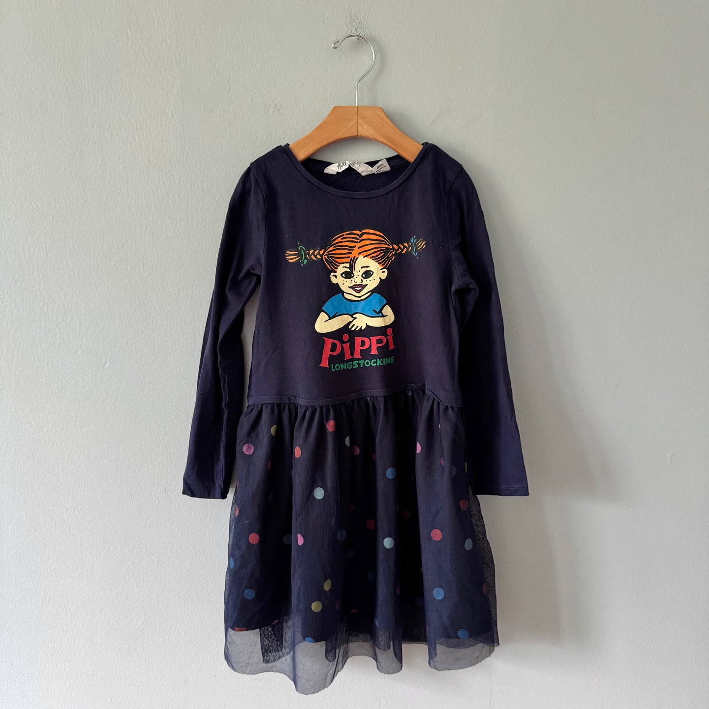 H&M / Pippi Long stocking dress / 6-8Y