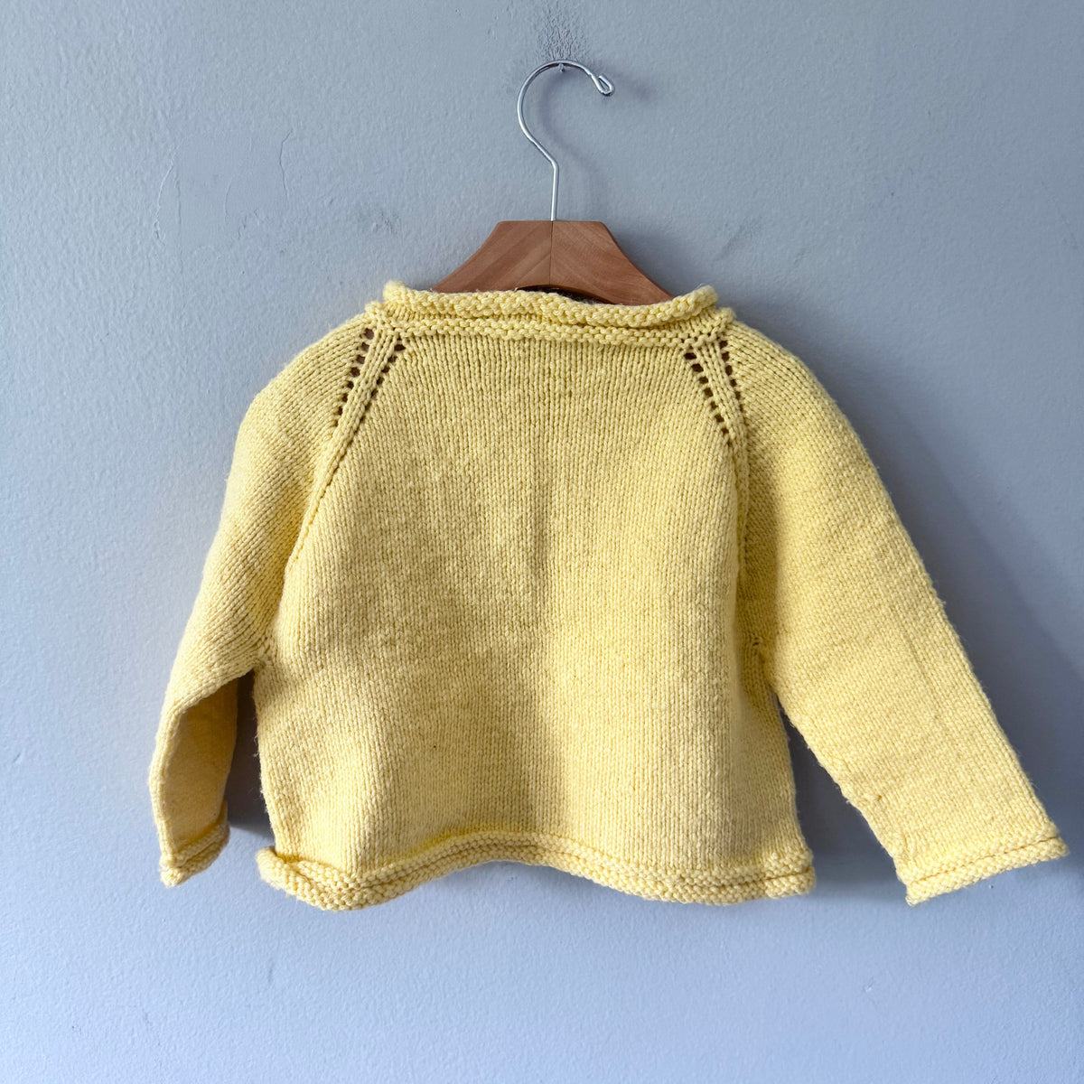 Handmade / Light yellow knit pullover / 2-3Y