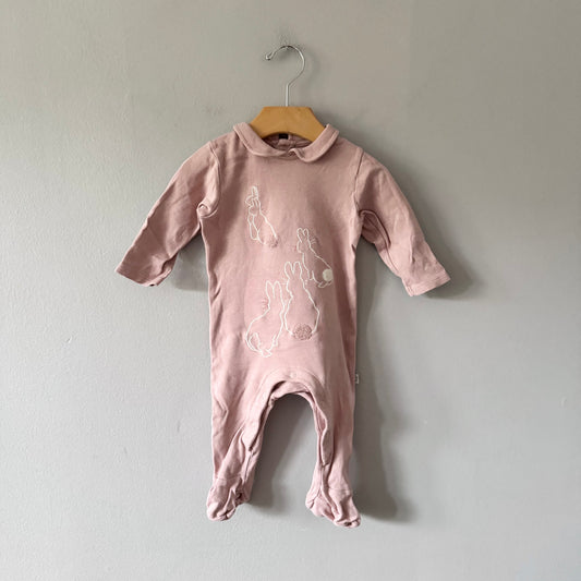 M&S / Pink Peter Rabbit romper / 6-9M