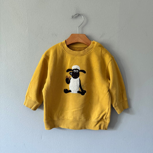 Uniqlo x Shawn the sheep / Mustard sweatshirt / 18-24M