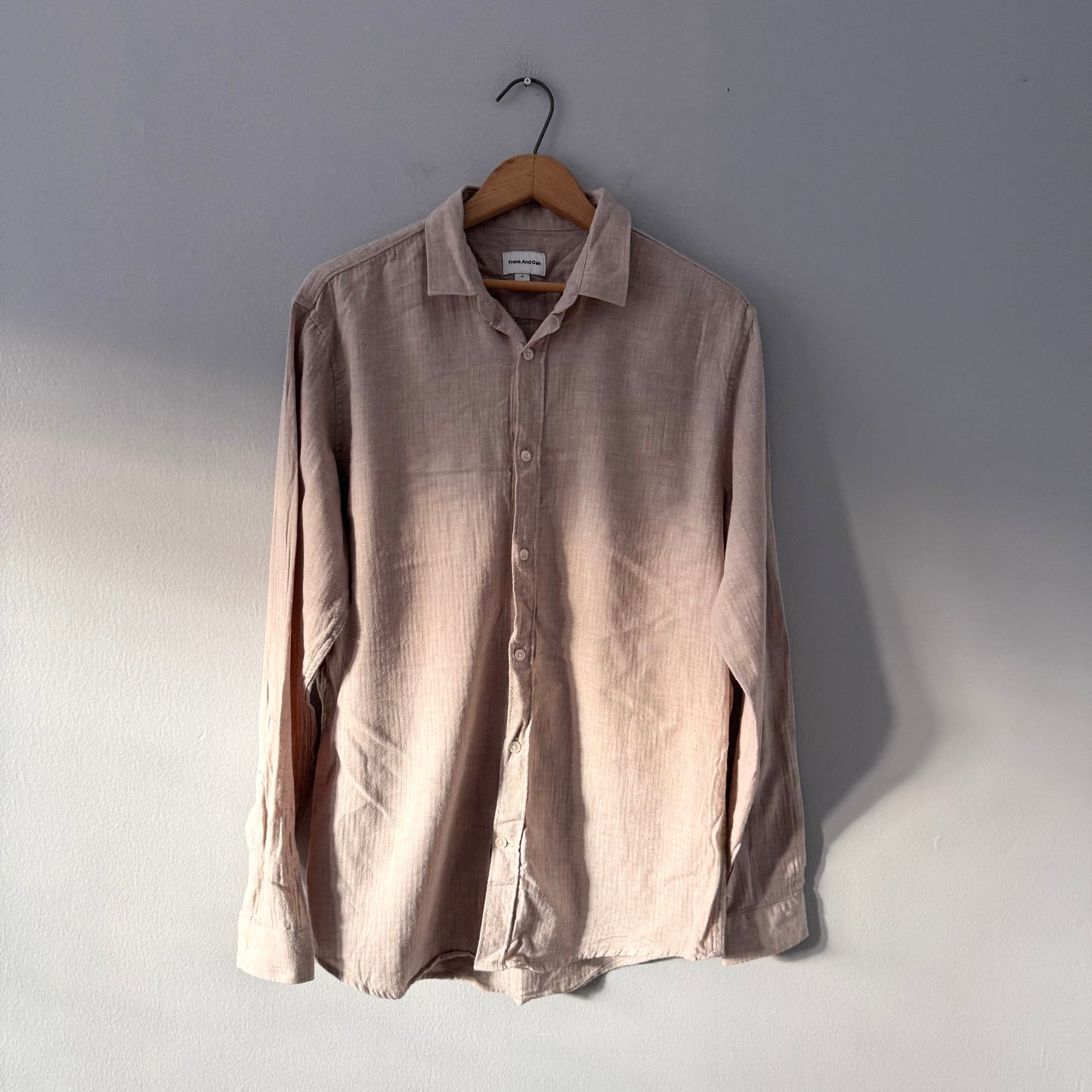 Frank and Oak / Beige flannel shirt / Men M