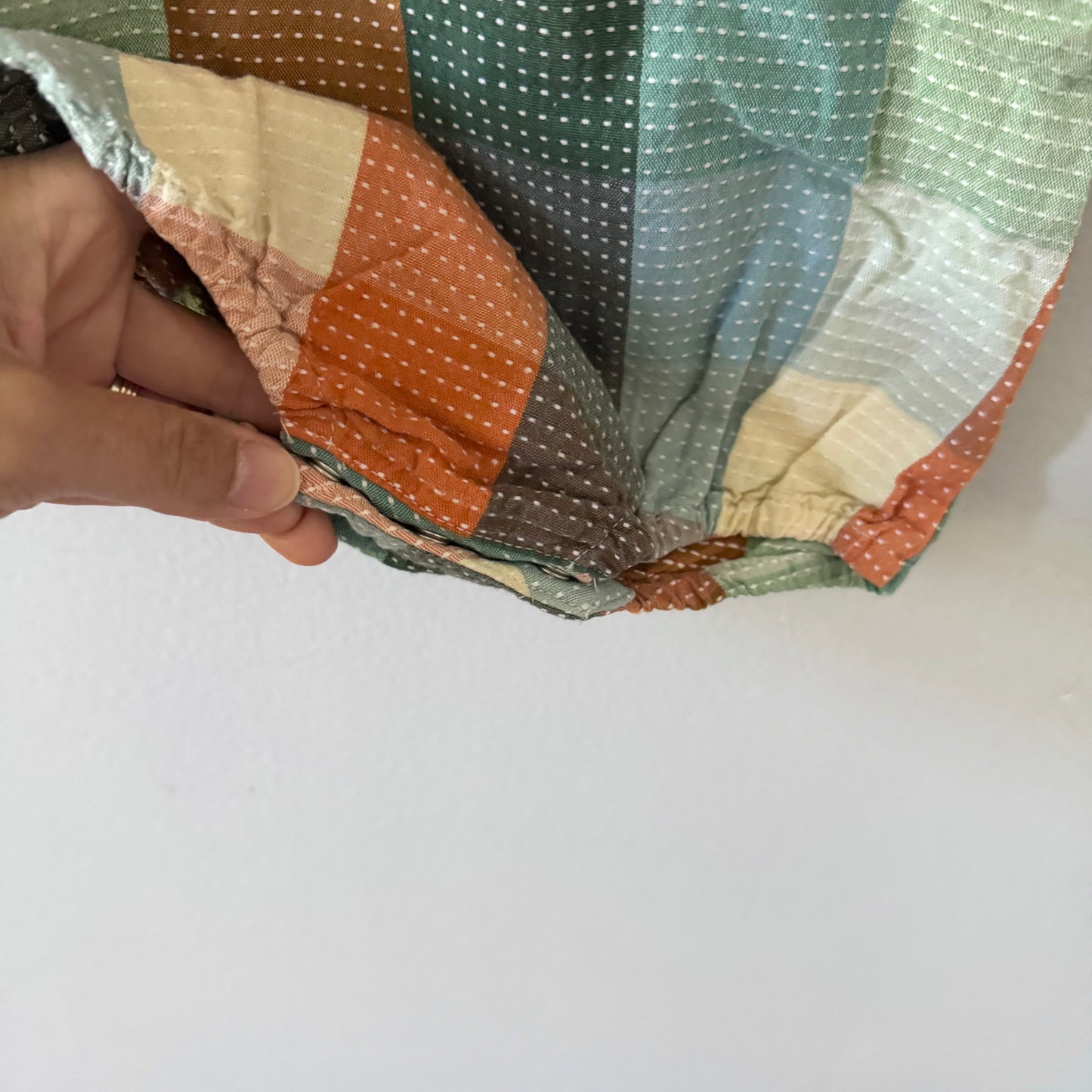 Old Navy / Green orange bubble romper / 12-18M