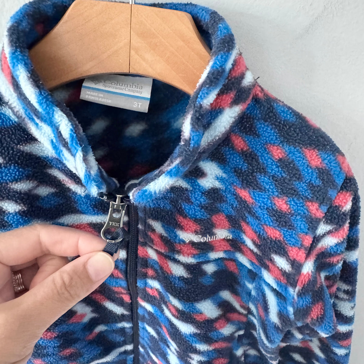 Columbia / Blue fleece zip up / 3T