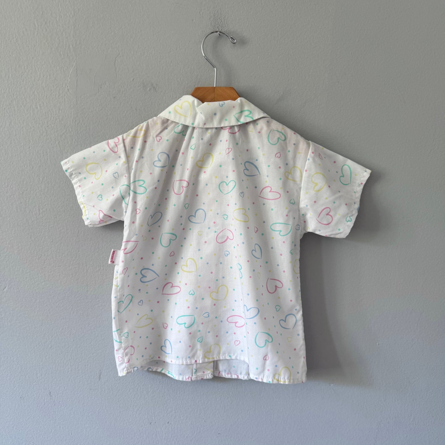 Vintage Krickets / White x heart shirt / 5Y