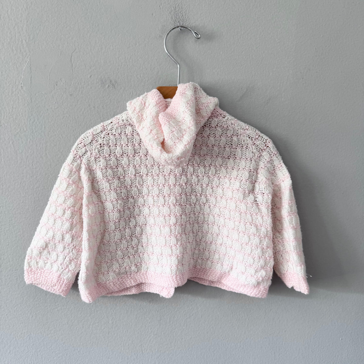 Handmade / Light pink knit cardigan / 12M