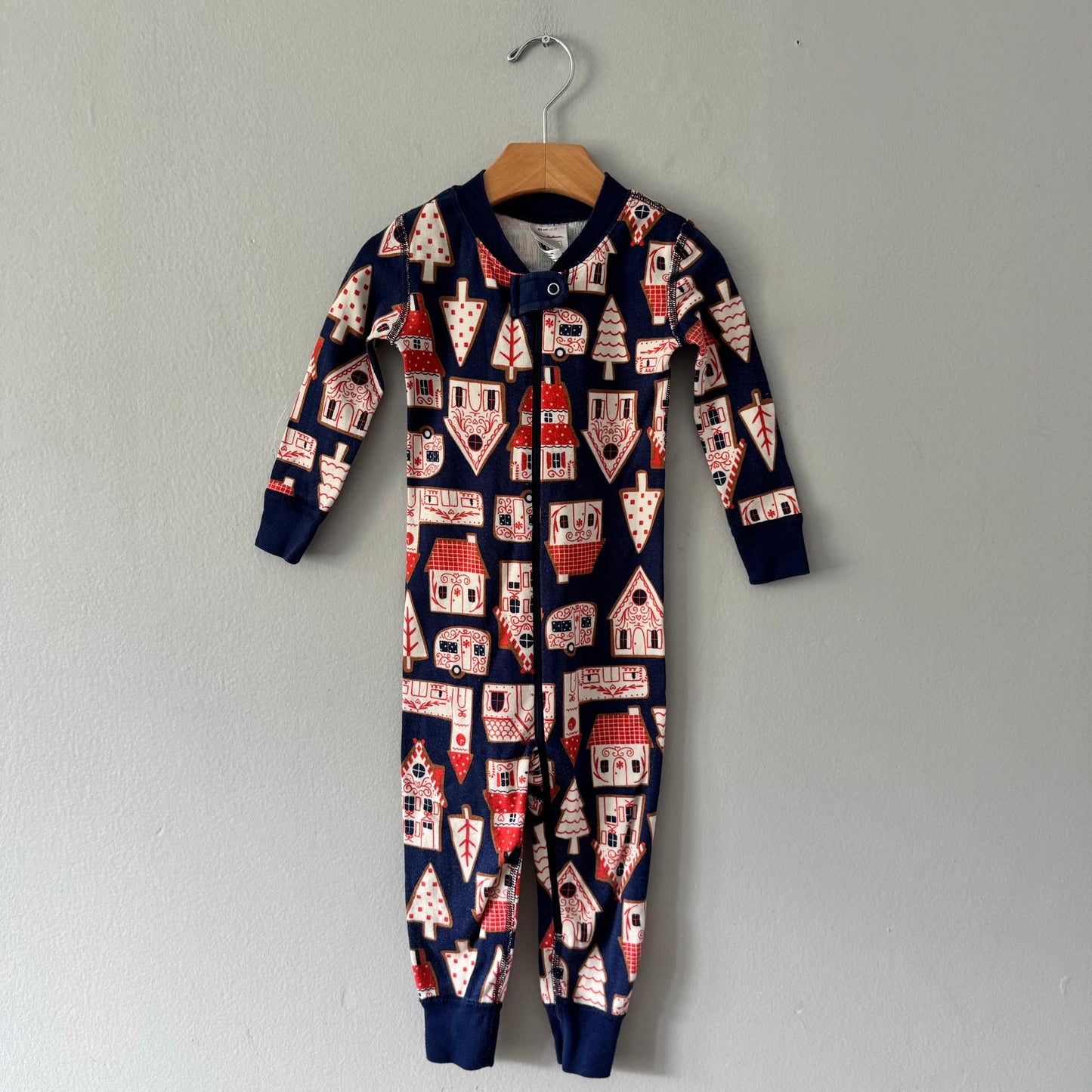 Hanna Andersson / Navy x house romper / 2T