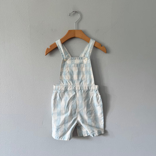 Petit Bateau / Light blue plaid short all / 24M