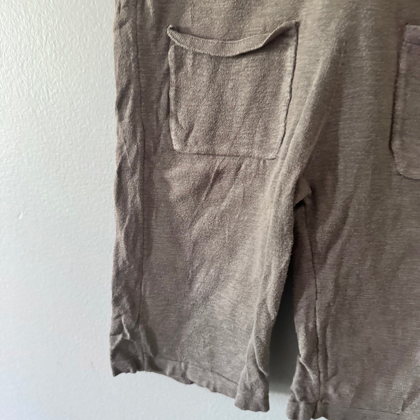 Zara / Grey brown knit tank romper / 4-5Y