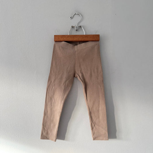 Next / Brown ribbed leggings / 4-5Y