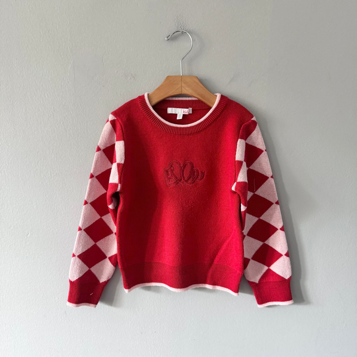 Elle Kids / Red knit sweater / 3-4Y