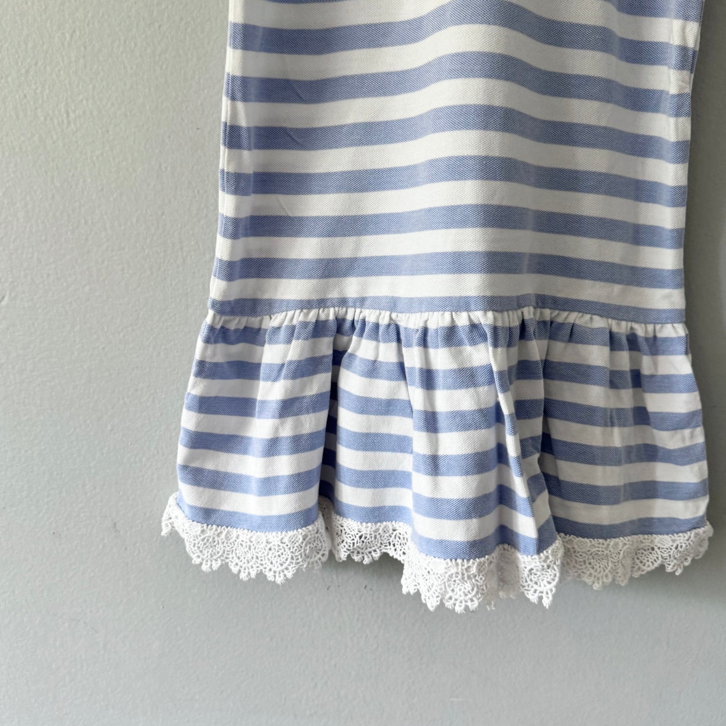 Polo Ralph Lauren / Blue white stripe polo dress / 8-10Y