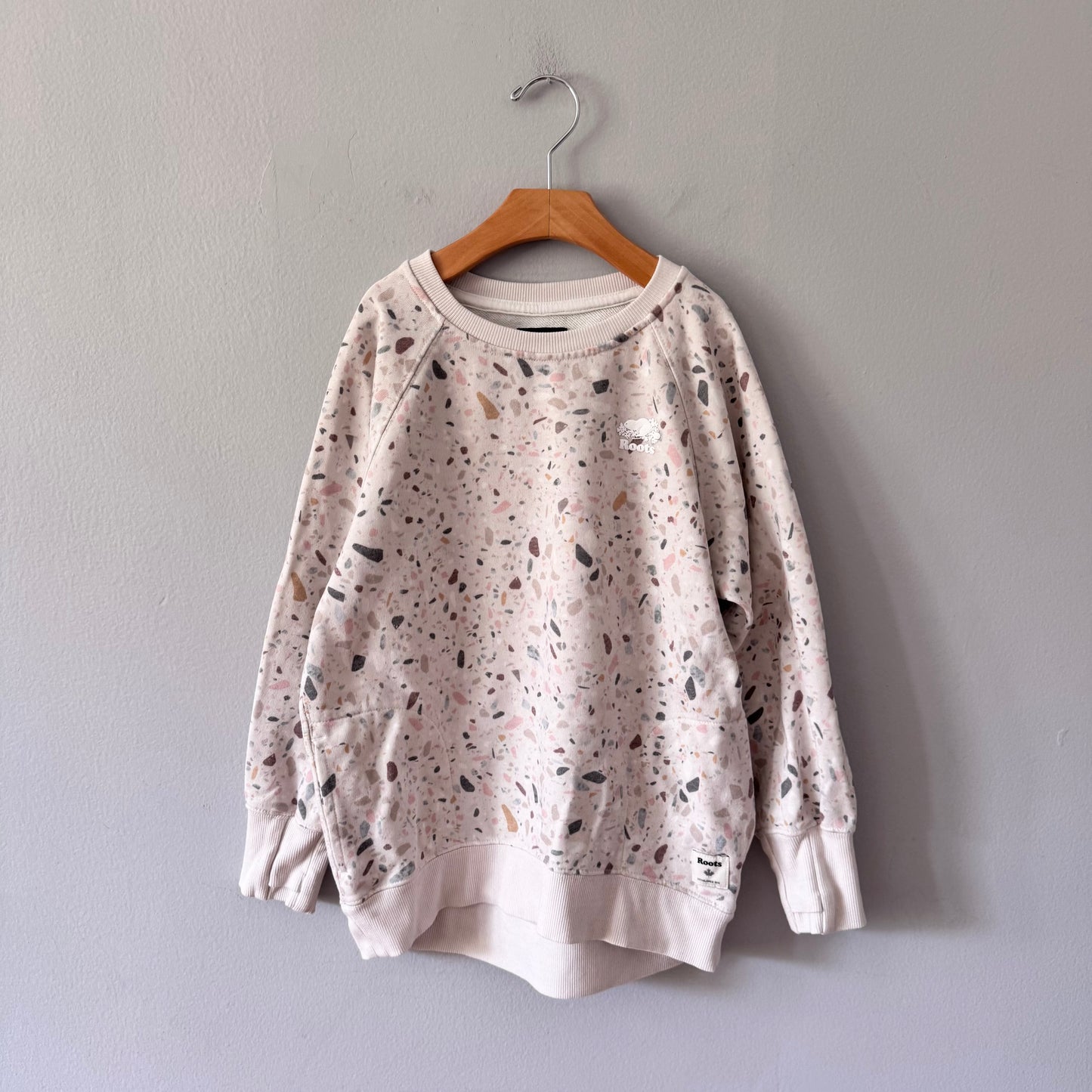 Roots / Ivory pebble rock sweatshirt / 9-10Y