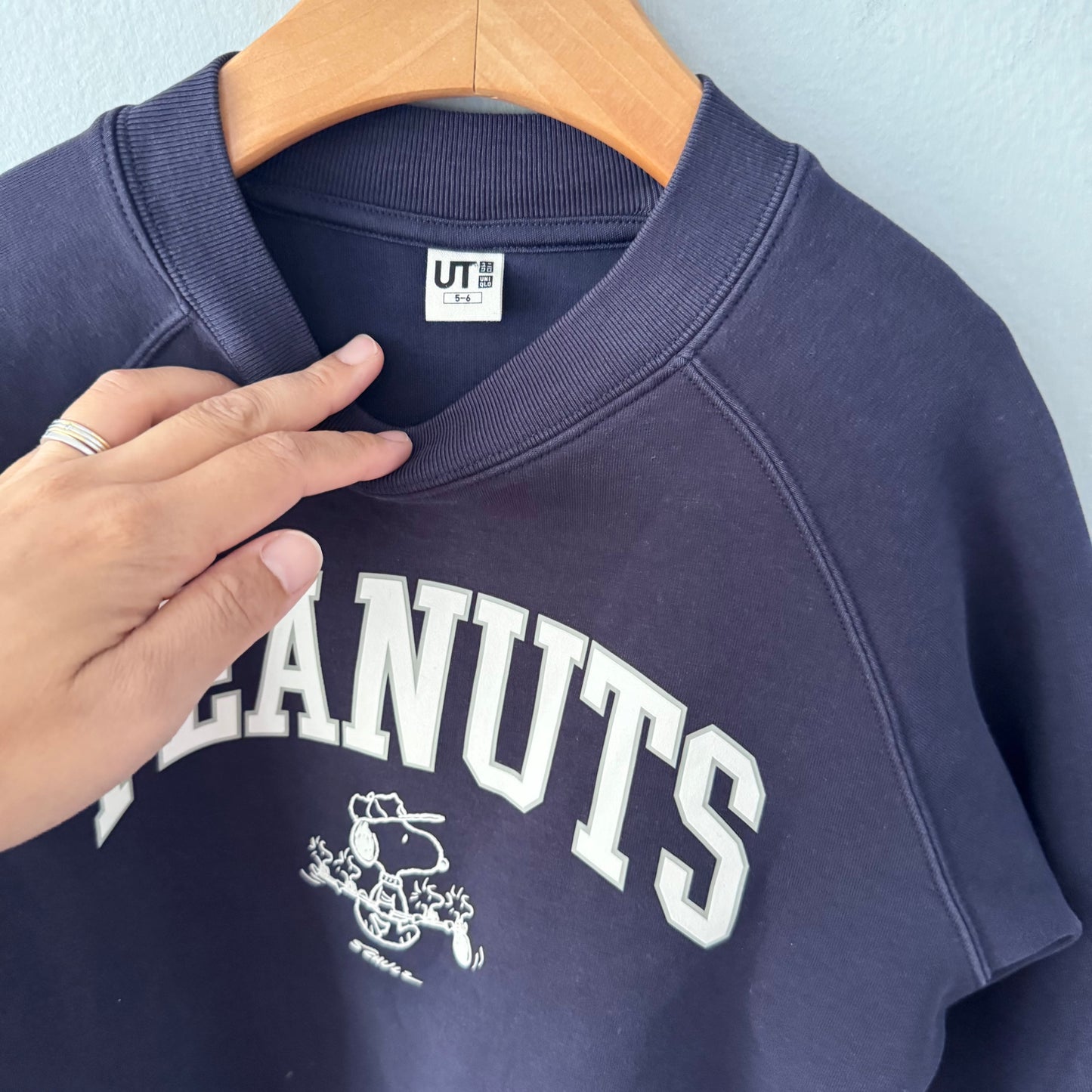 Uniqlo x Peanuts / Snoopy navy crew dress / 5-6Y