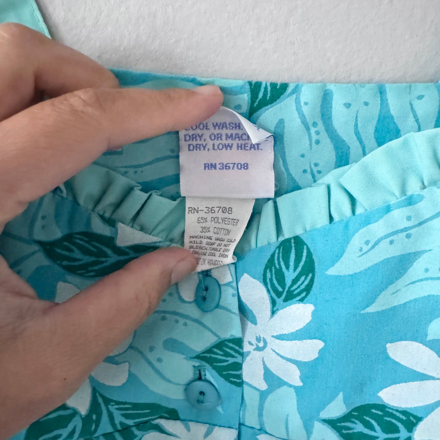 Vintage / Blue Hawaiian dress / 3T