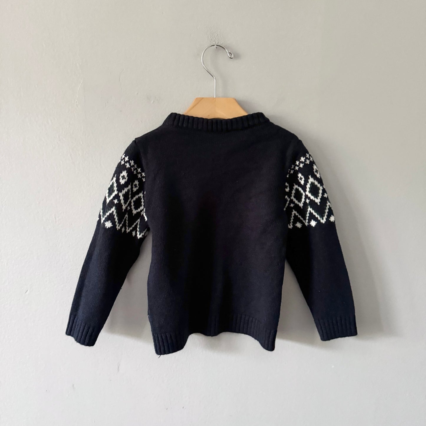 H&M / Black knit pullover / 2-4Y