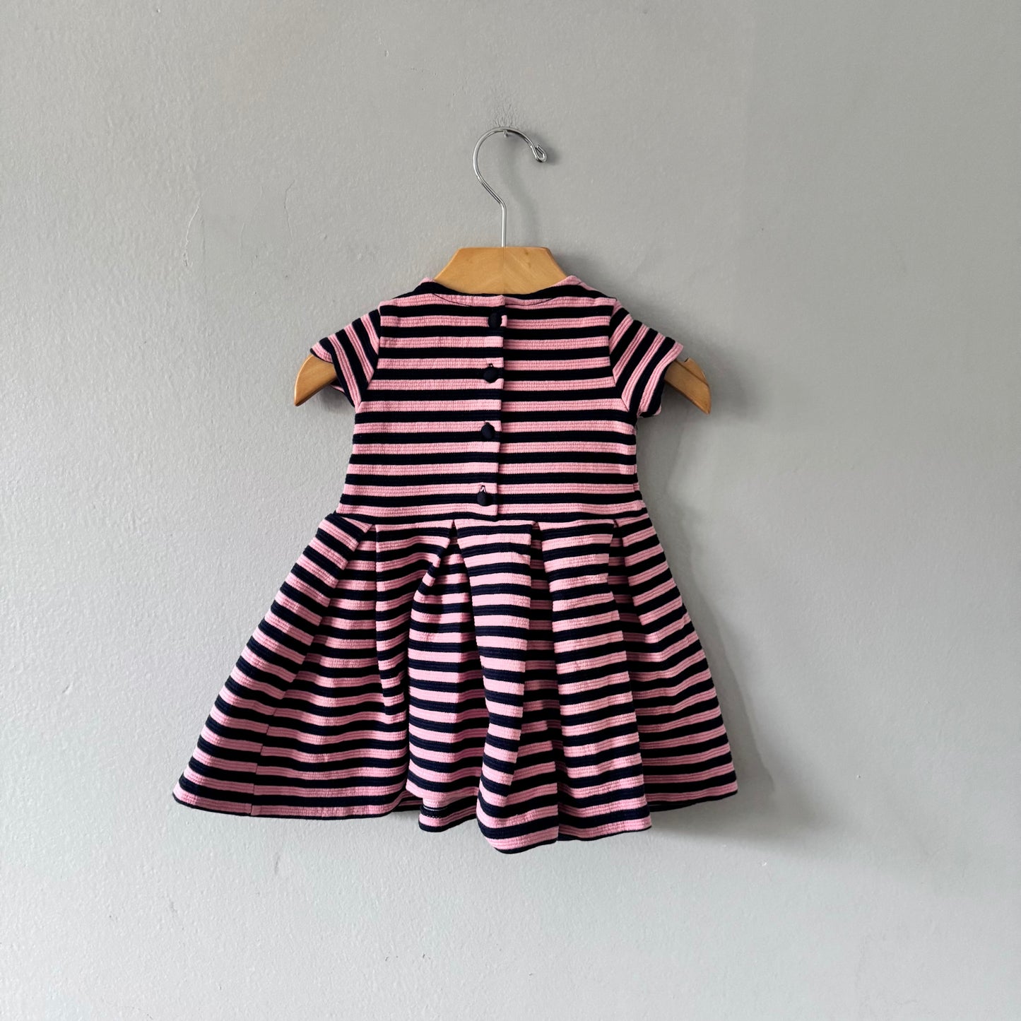 Polo Ralph Lauren / Robe rayée rose et marine / 6M