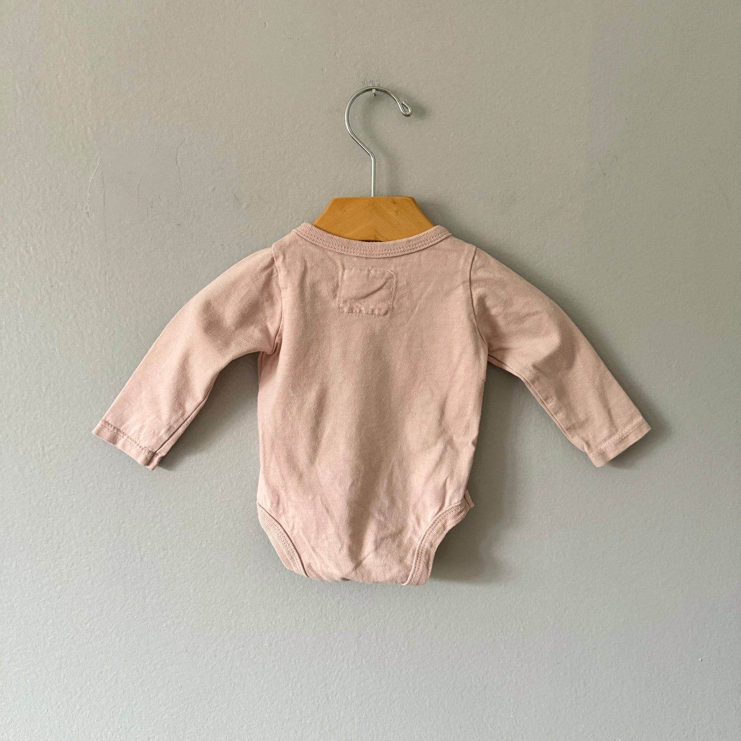 Mini mioche / Light pink long sleeve onesie / 0-3M