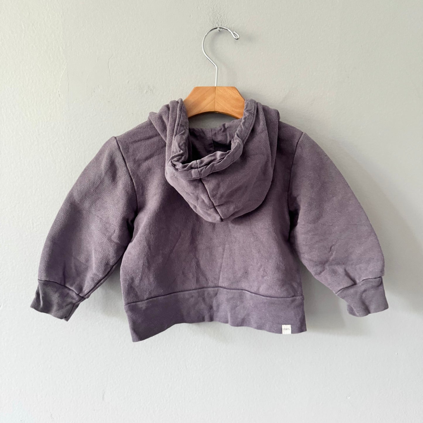 Mini mioche / Purple zip up hoodie / 12-18M