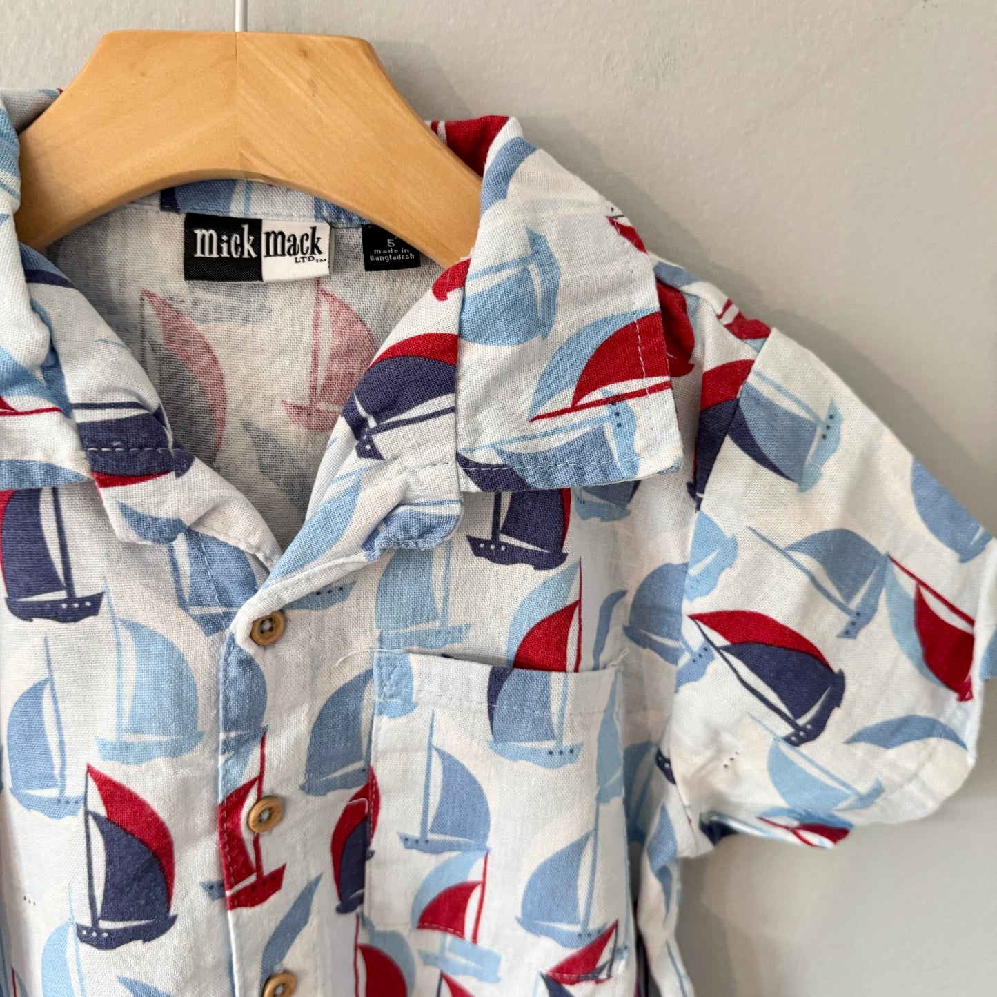 Mick Mack Ltd / Short sleeve shirt - boats / 5Y