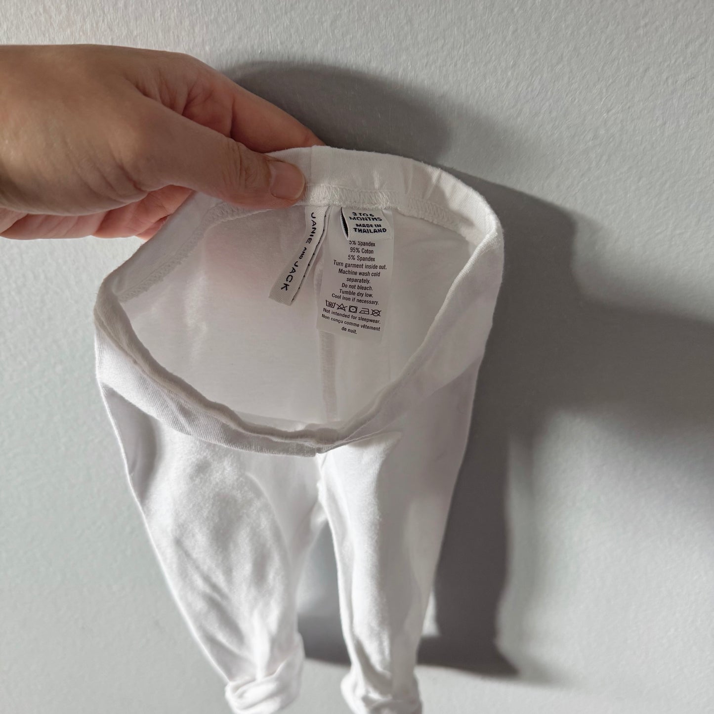 Janie & Jack / White leggings / 3-6M