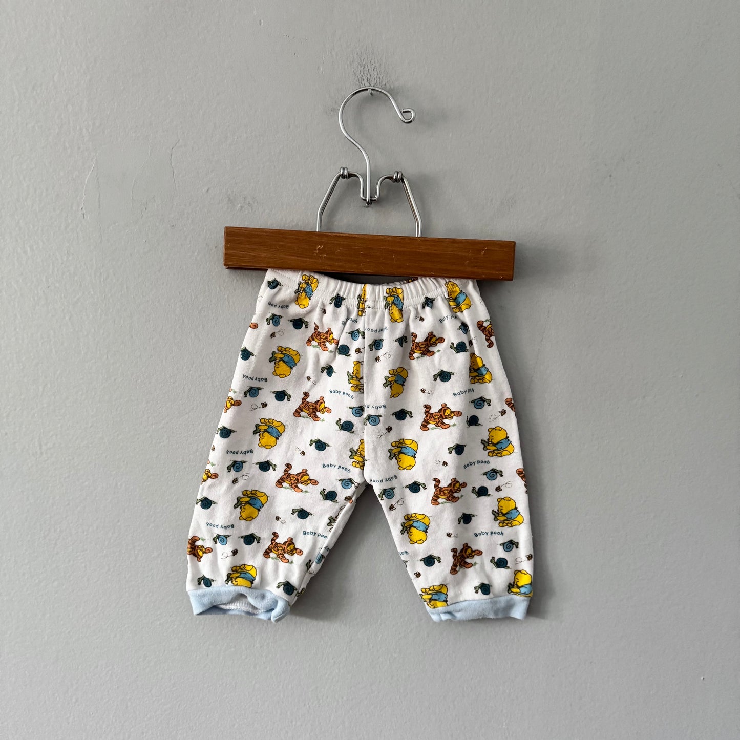Disney baby / Pantalon en coton Winnie l'Ourson blanc / 0-6M