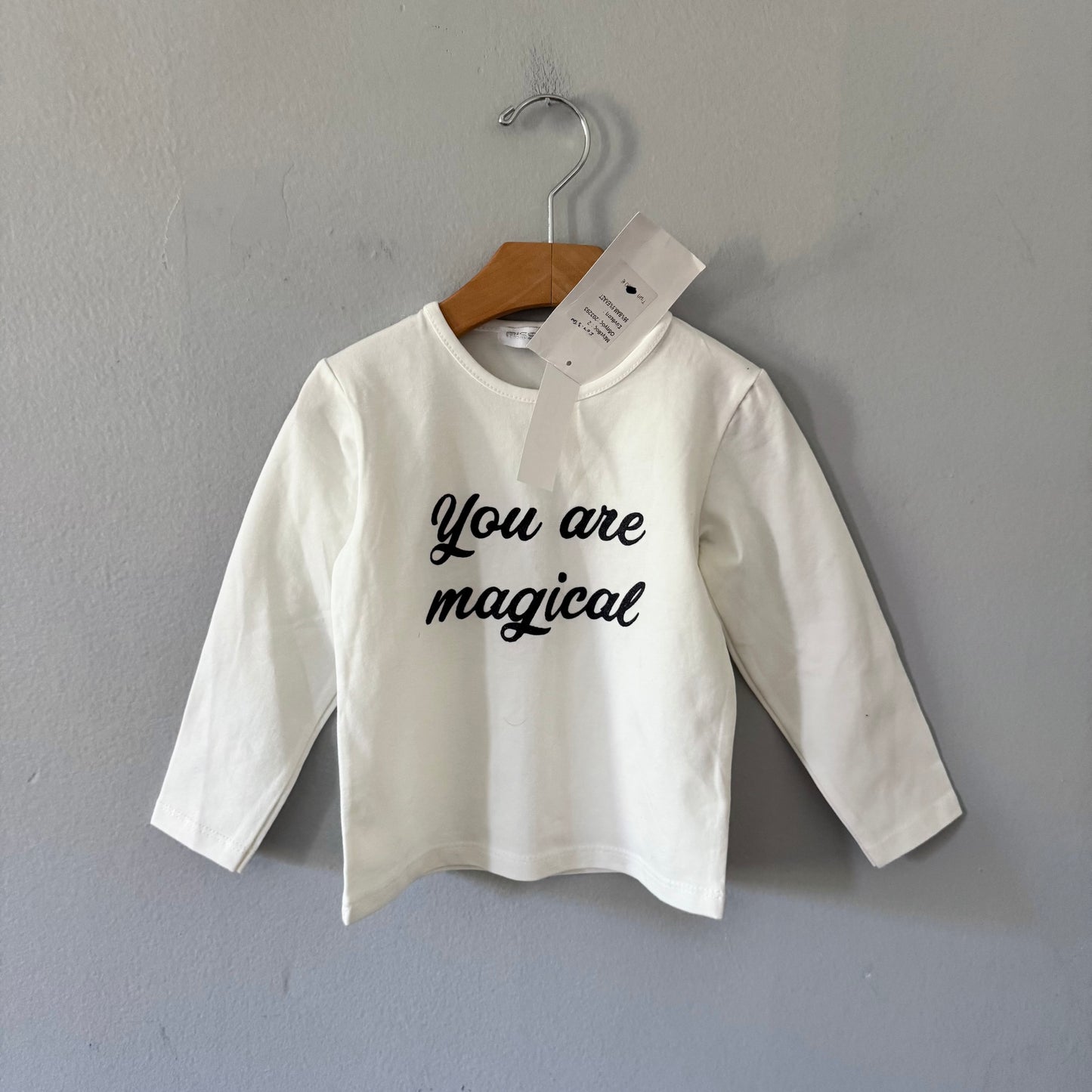 No brand / White long sleeve shirt / 2Y - New with tag