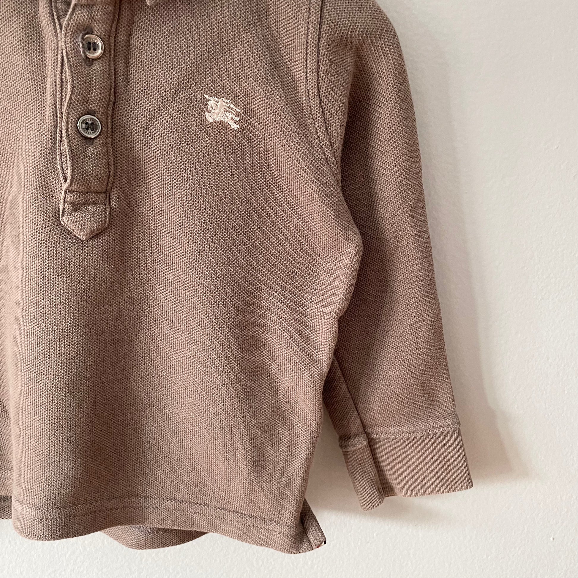 Brown burberry outlet polo shirt