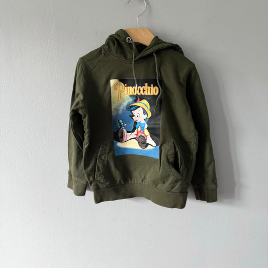No brand / Khaki Pinocchio hoodie / 5-6Y(Fits 4Y)