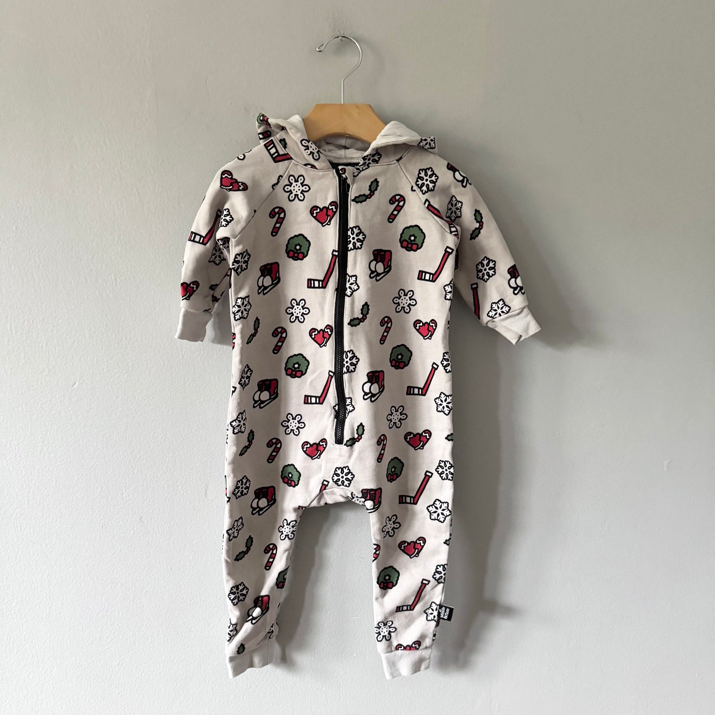 Whistle & Flute / Holiday crew romper / 12-18M