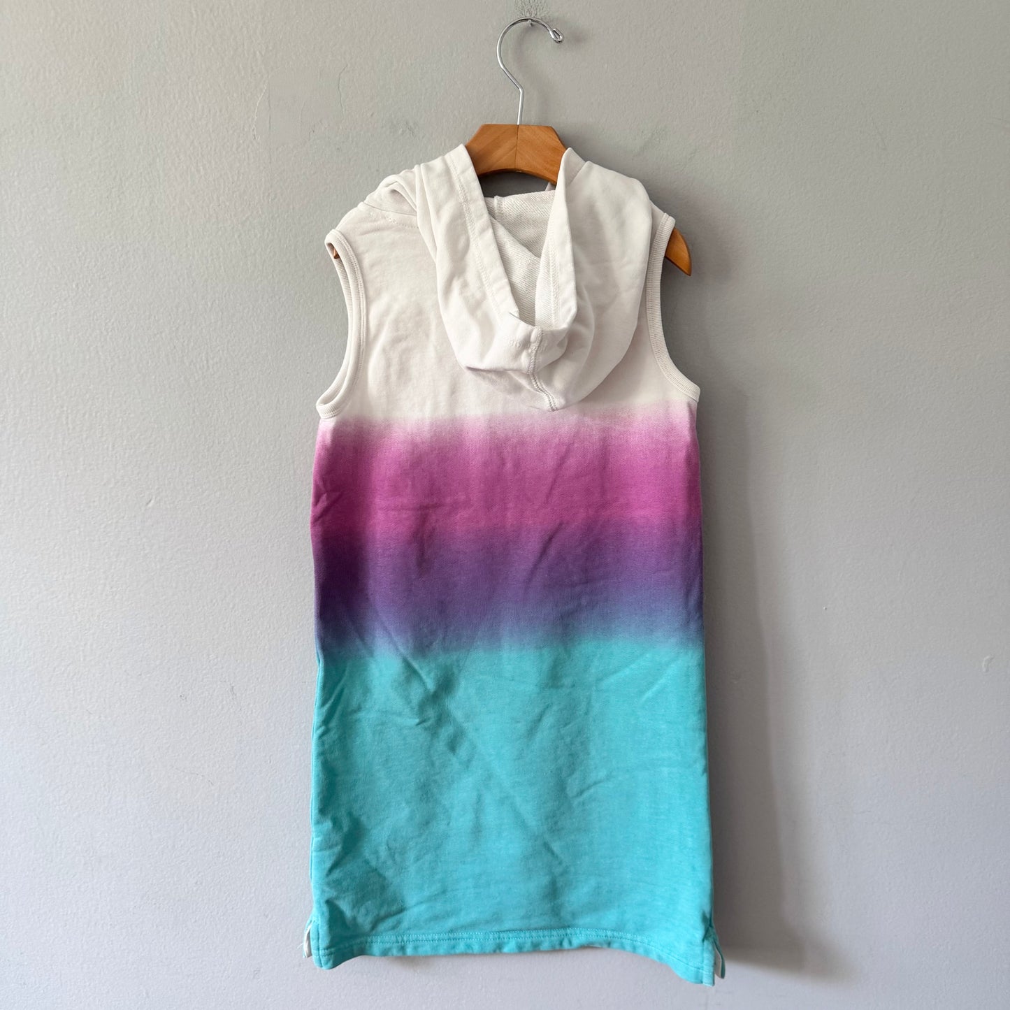 Roots / White purple green crew tank dress / 7-8Y