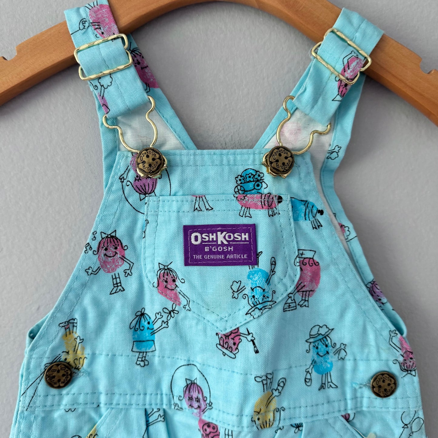 Vintage Oshkosh / Light blue overalls / 12M