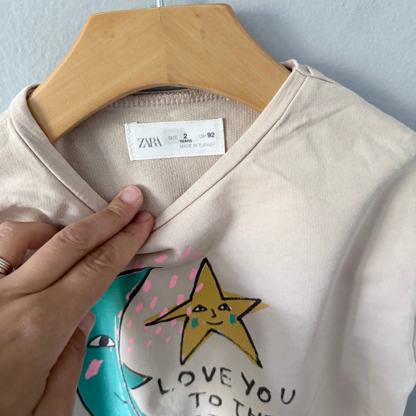 Zara / Love you to the stars top / 2Y