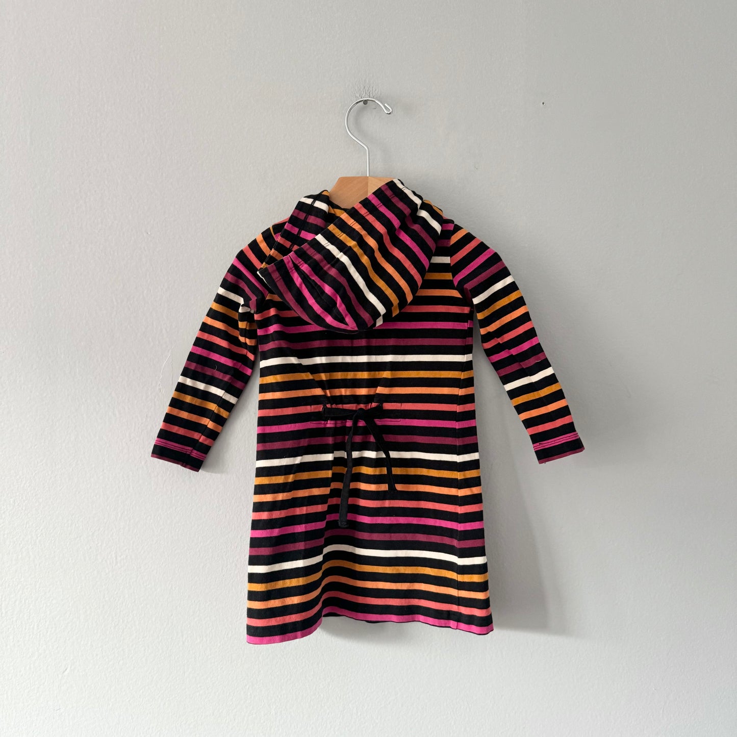 Le petit Marcel / Black x stripe dress / 2T