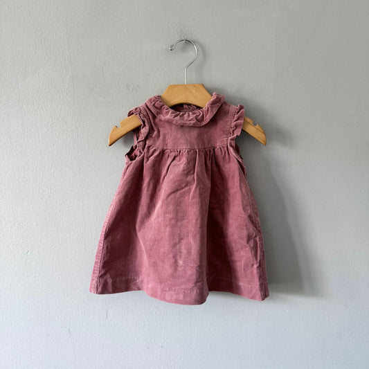 Zara / Pink corduroy dress / 9-12M