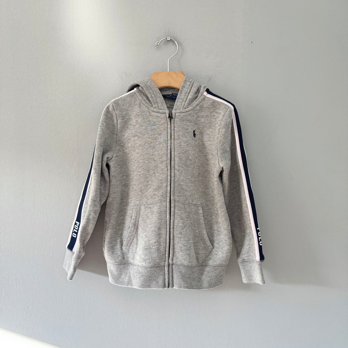 Polo Ralph Lauren	/ Light grey zip up hoodie / 6Y