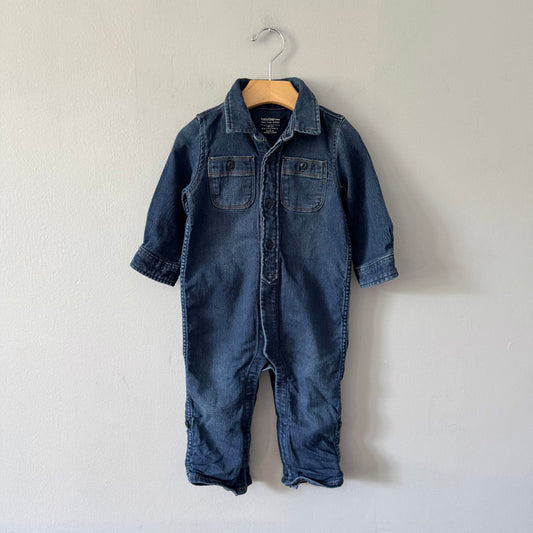 Gap /  Denim shirt romper / 18-24M